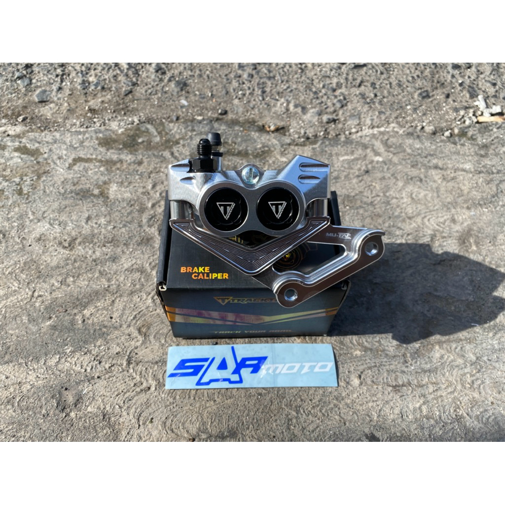 kaliper tracktion 4 piston cnc set breket pnp skok ninja r rr kaliper tracktion all warna