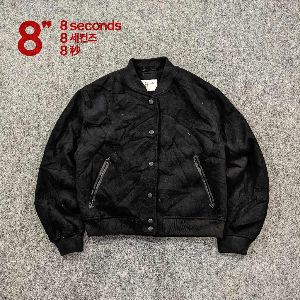 8 Seconds Bomber - Jaket Casual Pria Keren Tebal Winter Musim Dingin Second Bekas Original - JB56