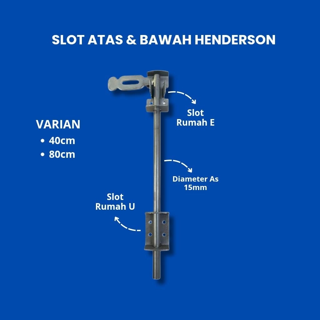 Grendel Slot Pintu Pagar Besi / Grendel Pintu Besi panjang 40 cm / Slot Bawah Dan Atas Garasi