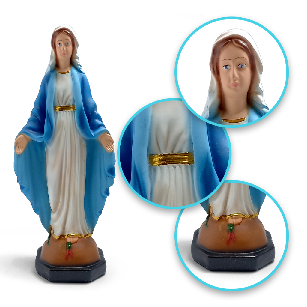 PATUNG BUNDA MARIA 30 CM - PATUNG BUNDA MARIA TANGAN TERBUKA  - WARNA BIRU