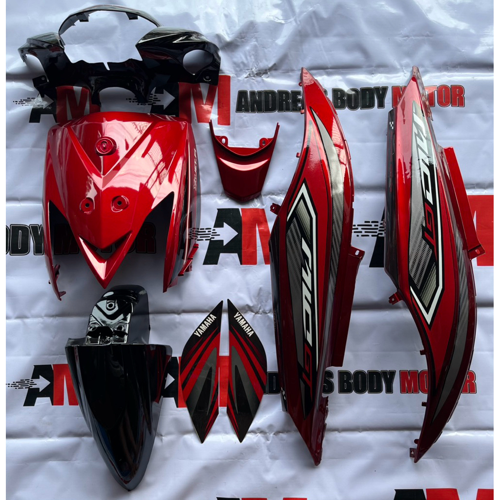 FULL BODY ALUS MIO GT MERAH HITAM
