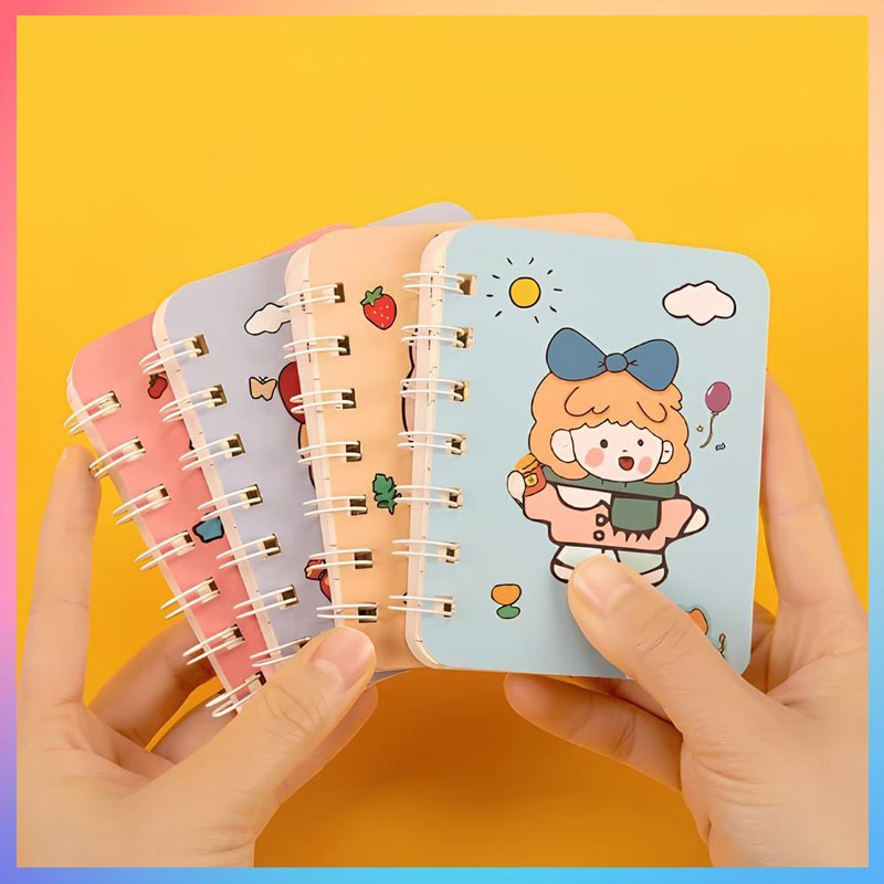 

Buku Catatan Kecil Notebook Ring Motif / Notebook Ring Motif / Buku Catatan Ring / Buku Mini Alat Tulis Portable Miczson