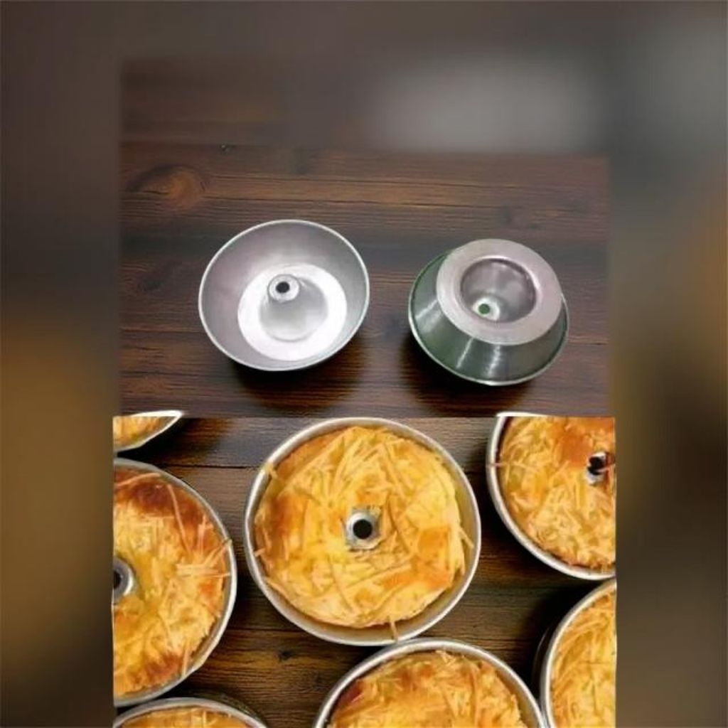 Loyang Cetakan Bolu Mini Donat / Brownies Donat Aluminium Tebal – Isi 12 pcs
