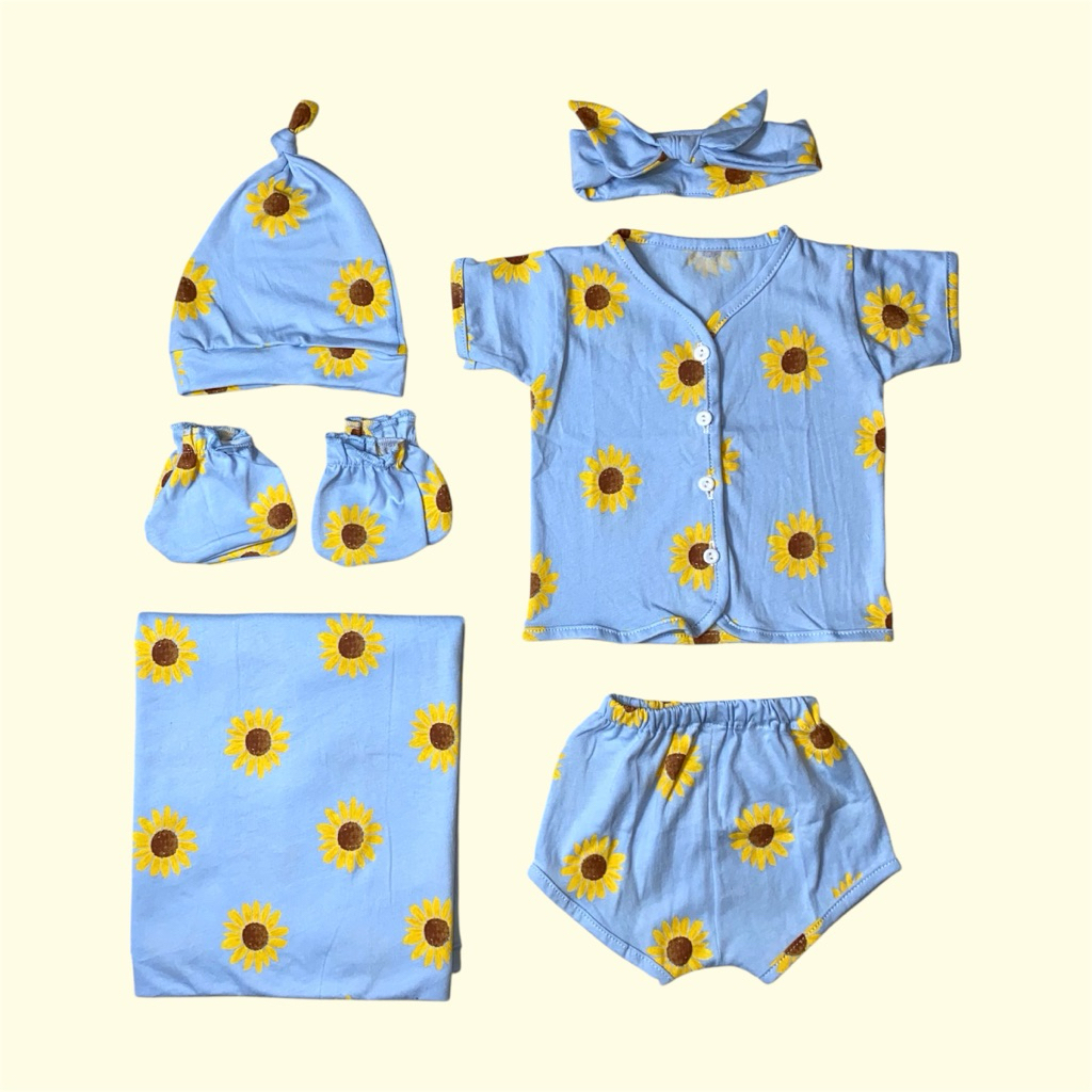 Bedong set baju / Bedong bayi / perlengkapan bayi baru lahir / swaddle set khot hat / bedong set top