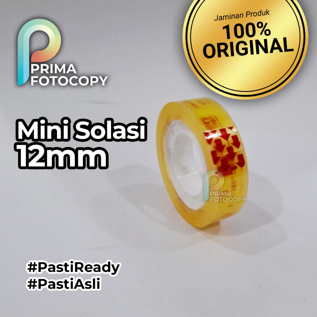 

Mini Selotip 12 mm x 25 Yard daimaru isolasi solatip solasi Bening transparan kecil Tebal
