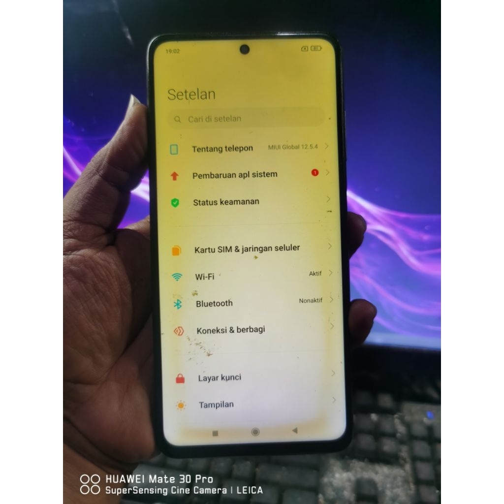 lcd poco x3 pro x3 nfc original copotan minus kuning