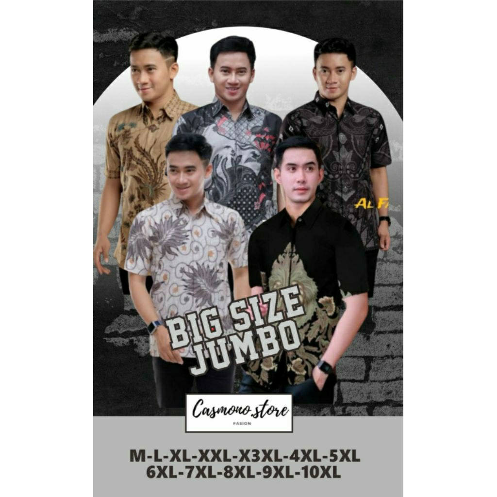 Batik pria jumbo M L XL XXL 3XL 4XL 5XL Batik Kemeja COD