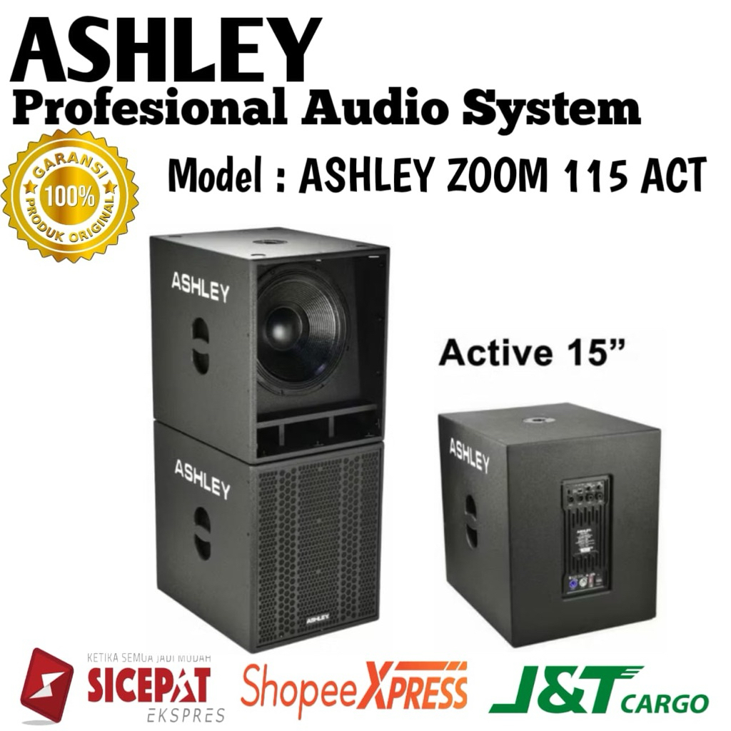 Subwoofer Aktif Ashley Zoom 115Act Original Subwoofer Aktif Ashley 15inch Garansi resmi