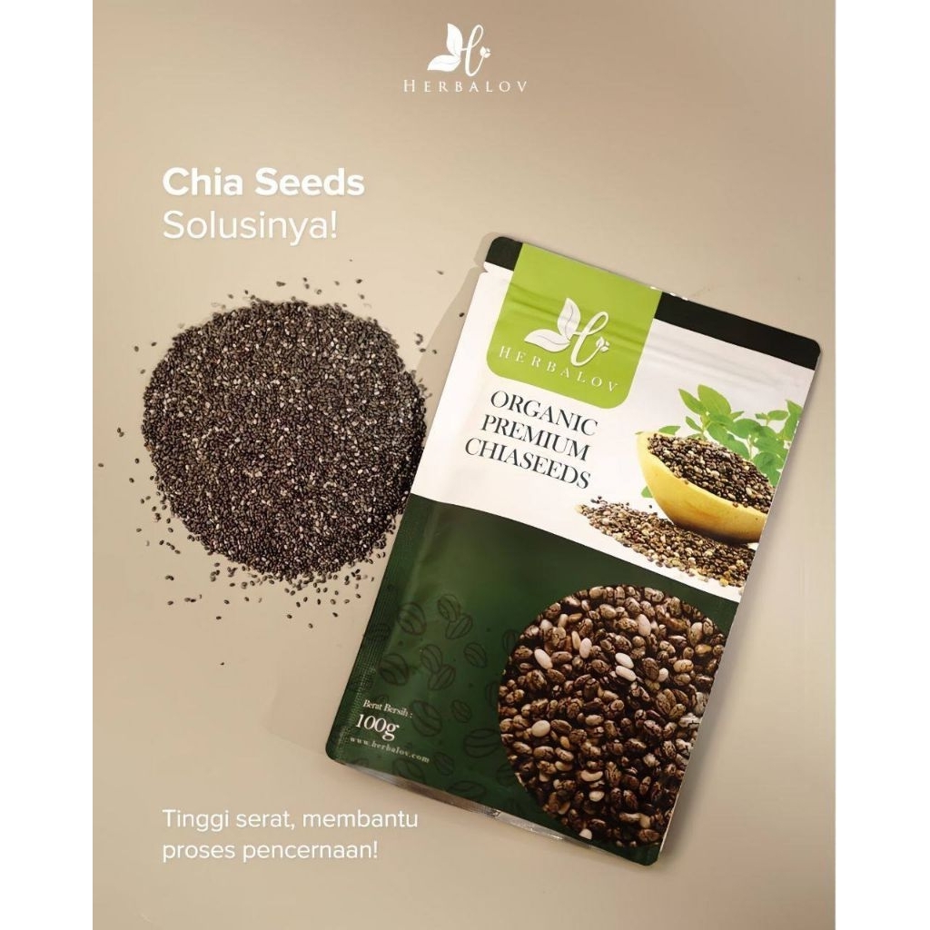 

Premium Organic Chia Seed By Herbamour || Membantu Melancarkan Pencernaan