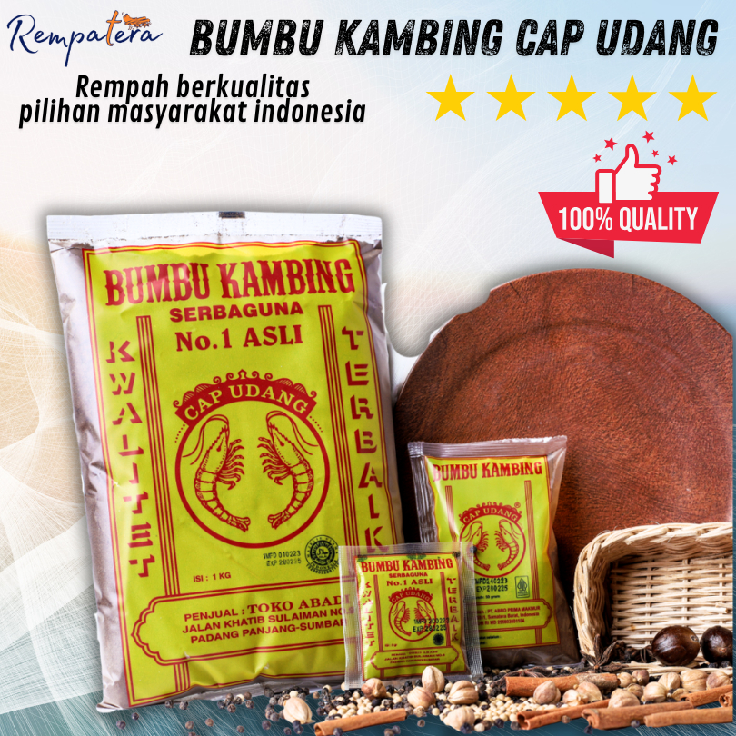 

REMPATERA - Bumbu Masak Kambing Cap Udang - Pemasak Kambing Lezat