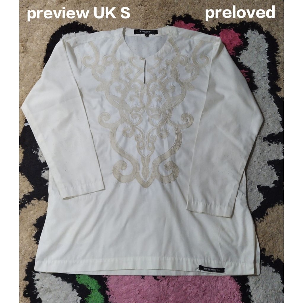 preloved baju Koko merk preview UK S,minus bintik bintik