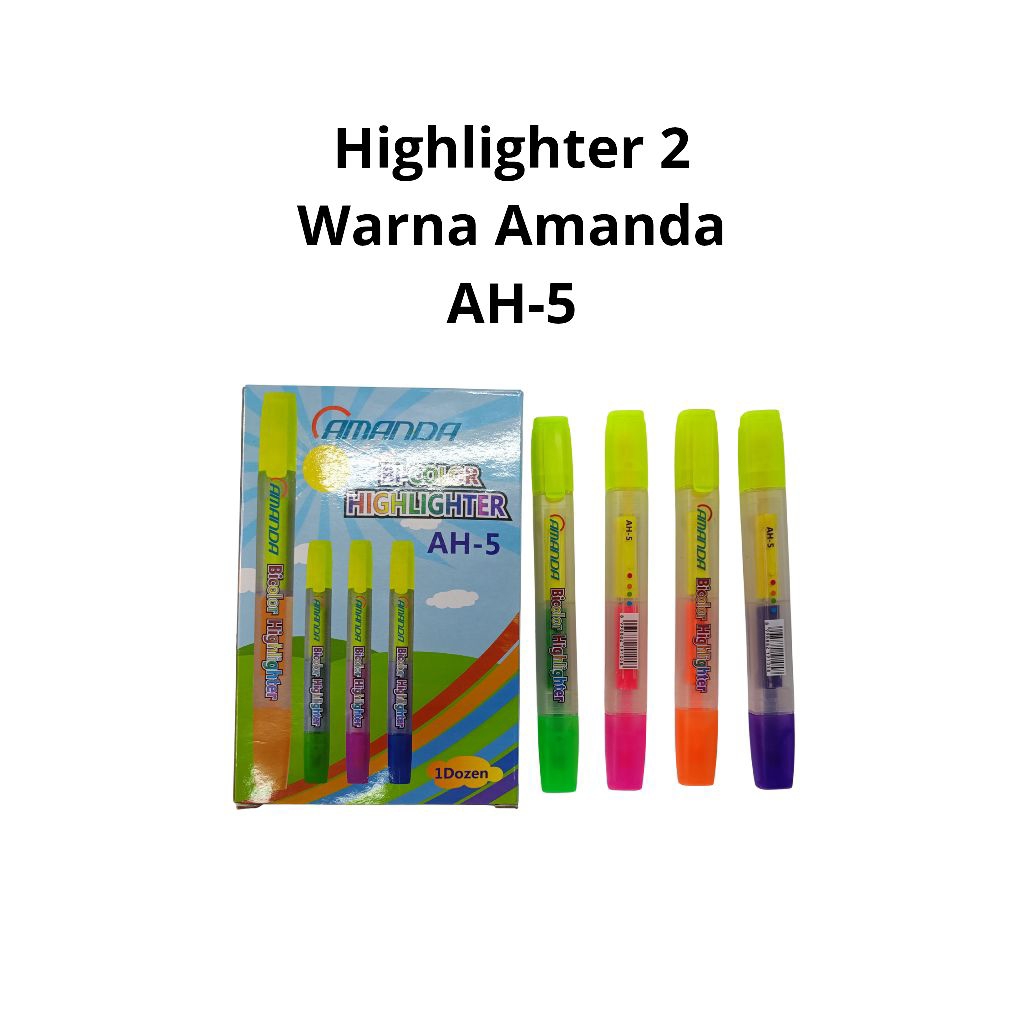 

Stabilo Highlighter 2 Warna Amanda AH-5 - Per Pcs