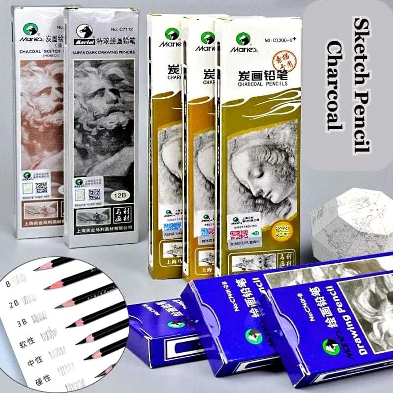 

Maries Charcoal Pencil Arang Gambar Berkualitas 1 pcs (TG)