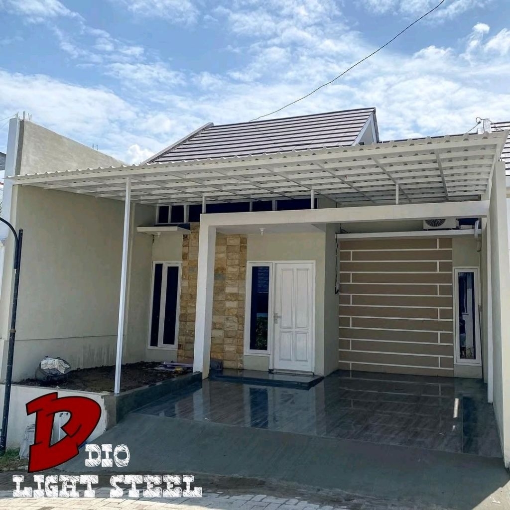 Kanopi atap alderon rs/single rangka hollow galvanis 4x6 4x8 Atap Alderon RS Single layer Rangka Hol