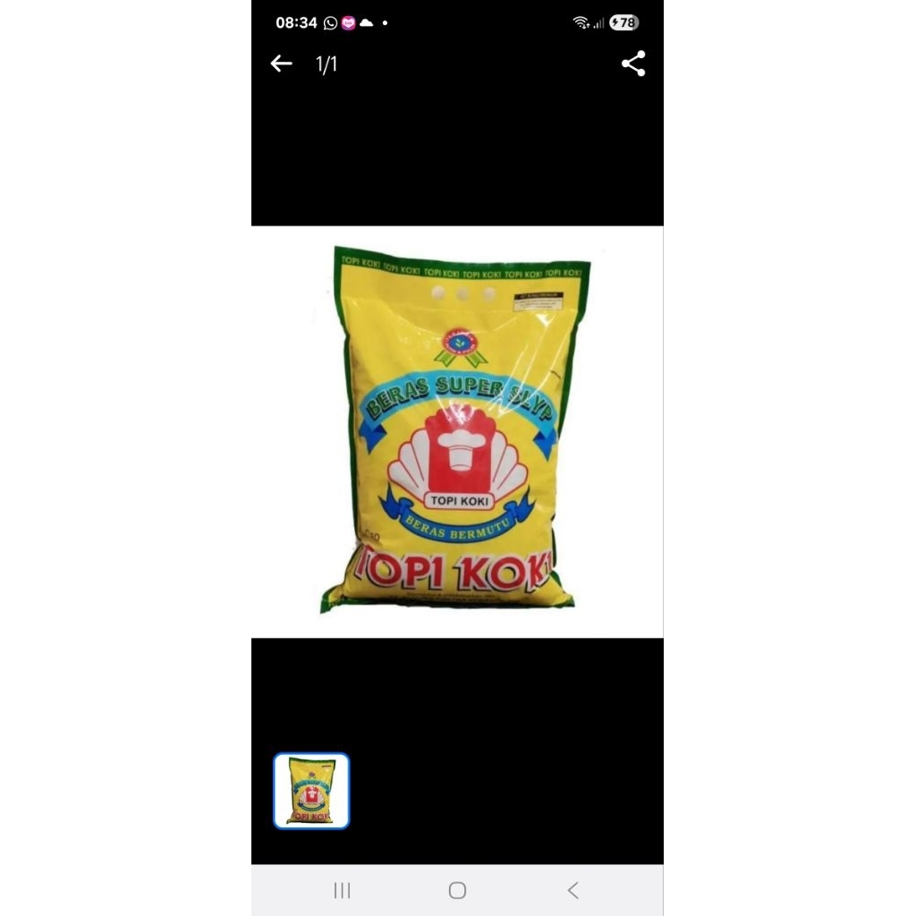 

Beras Topi Koki Super Slip Kuning Kemasan 5kg Beras Premium