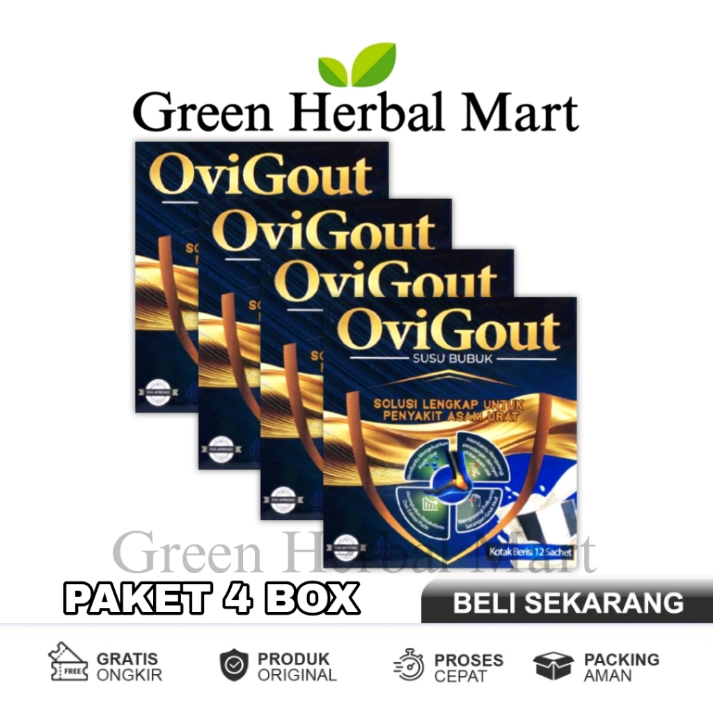 

4 Box Ovigout Susu Kesehatan Untuk Asam Urat Dan Nyeri Tulang Sendi Original Asli