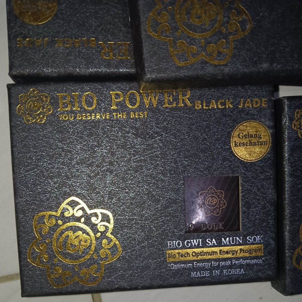 GELANG BIO POWER BLACK JADE GELANG KESEHATAN