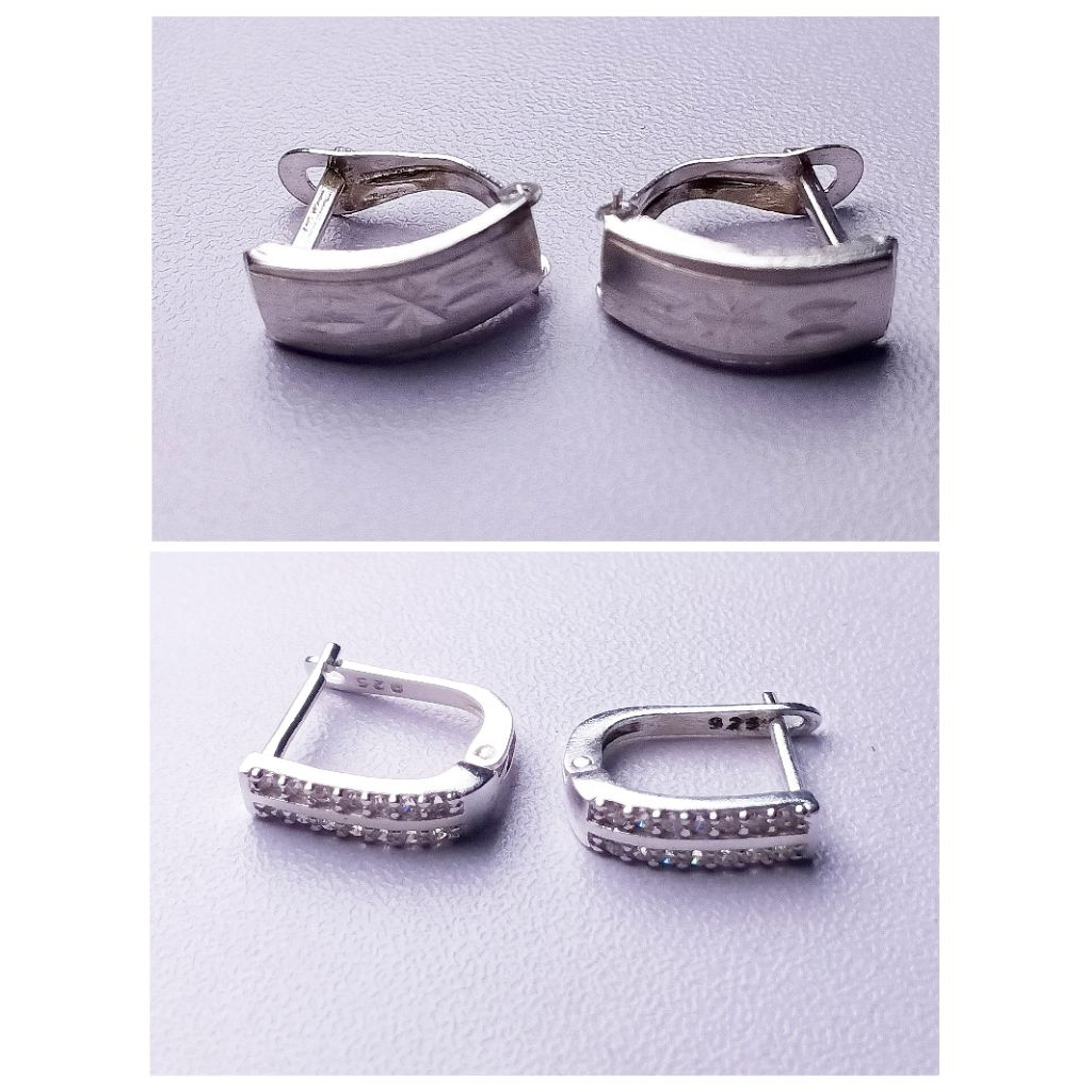 Anting Jepit Perak Asli 925/Anting Jepit Terbaru/Anting Wanita Dewasa/Anting Perak Model Jepit/Lapis