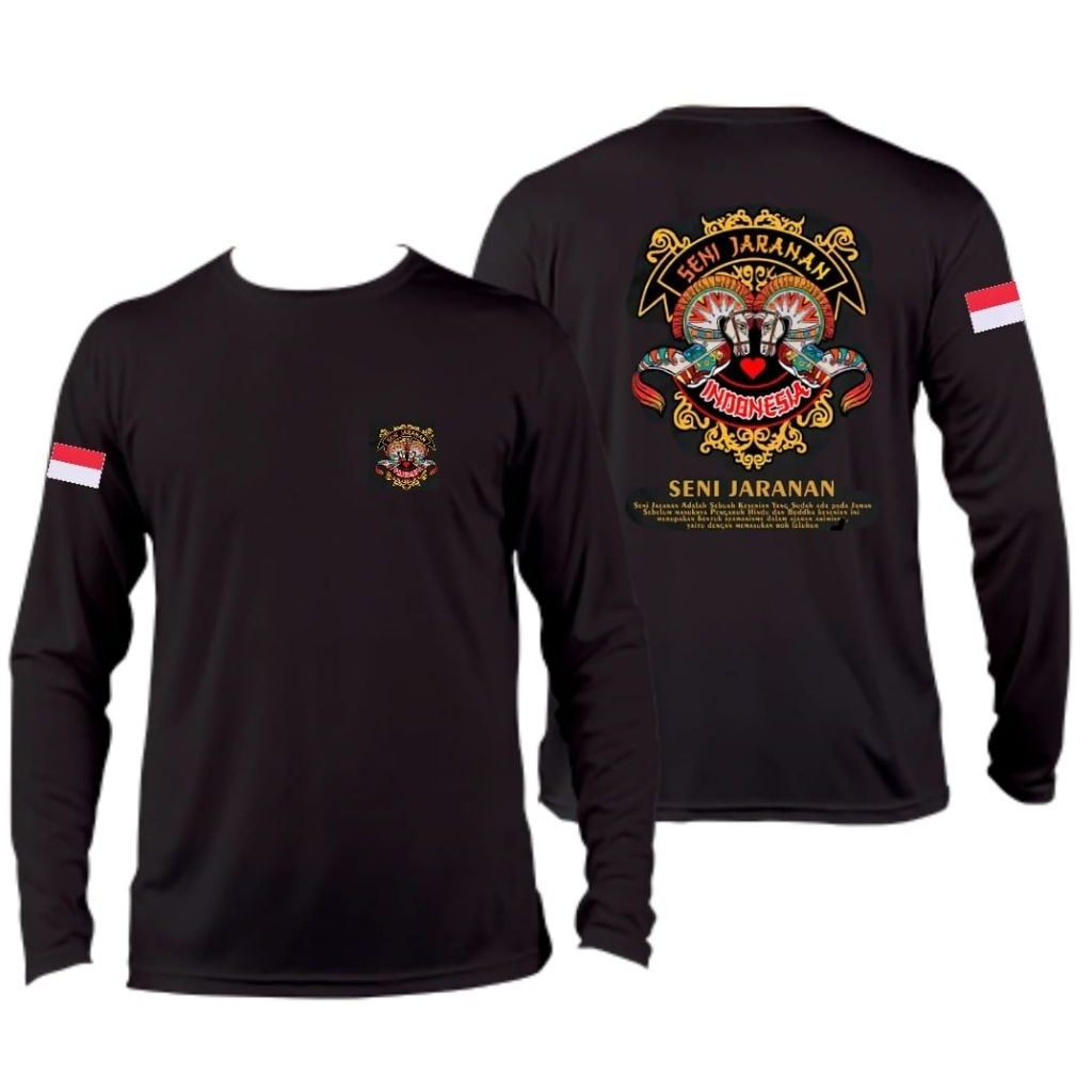 Kaos T shirt seni  Jaranan lengan panjang,bisa custome nama grop
