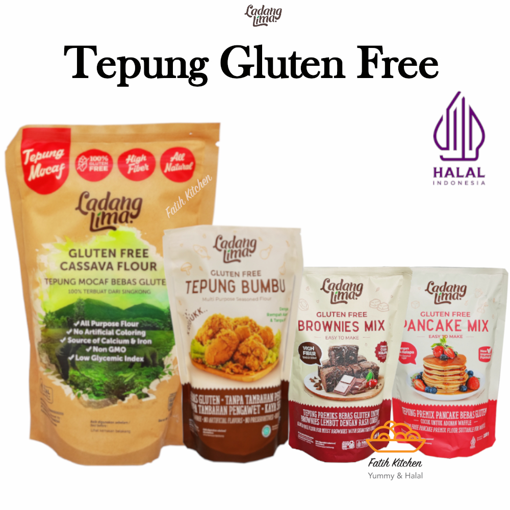 

LADANG LIMA Aneka Tepung Gluten Free - Mocaf, Bumbu Serba Guna, Pancake, Bakwan, dll , Sehat No MSG