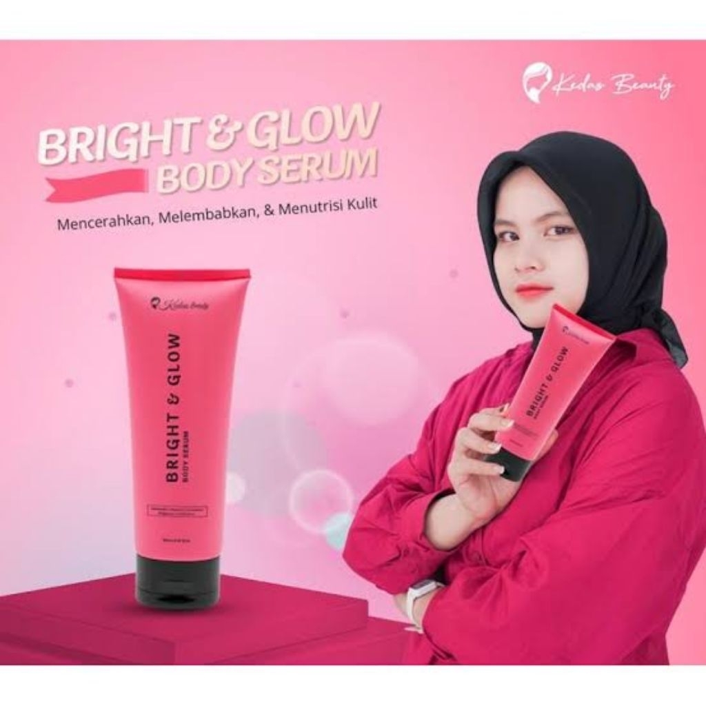 Kedas Beauty Bright n Glow Body Serum Brightening Whitening Perawatan Mencerahkan Badan Kusam Glowin