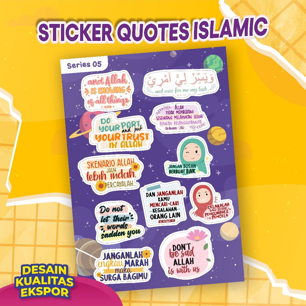 

Ghif Sticker Quotes Islamic | Affirmation Words Kata Afrimasi Mimpi Strong Proud Enough The best Senyum | Aesthetic Sticker Estetik Stiker HP | Series 05