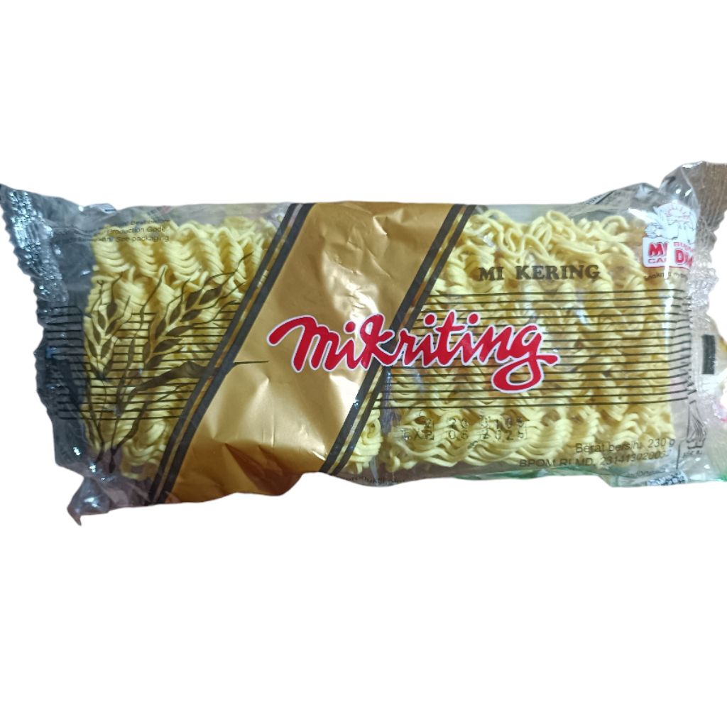 

Mie Kering Mi Kriting Keriting Cap Burung Dara 230gr (Isi 4 Keping)