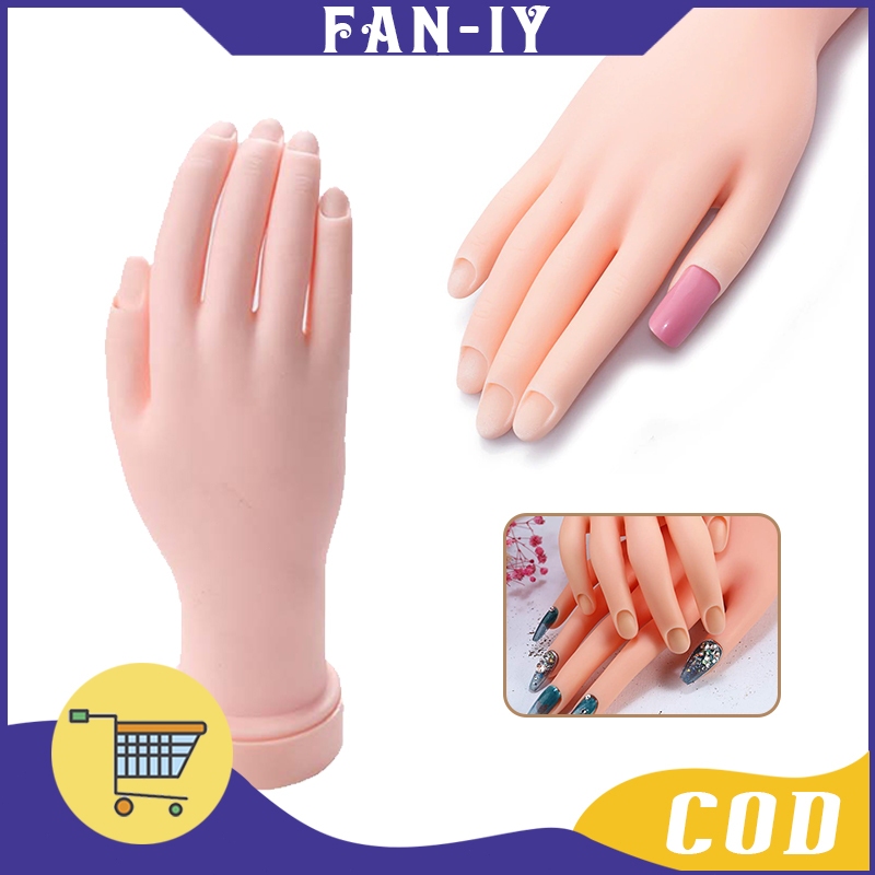 1pcs Tangan Silikon Palsu / Bendable And Adjustable / Untuk Nail Art Practice