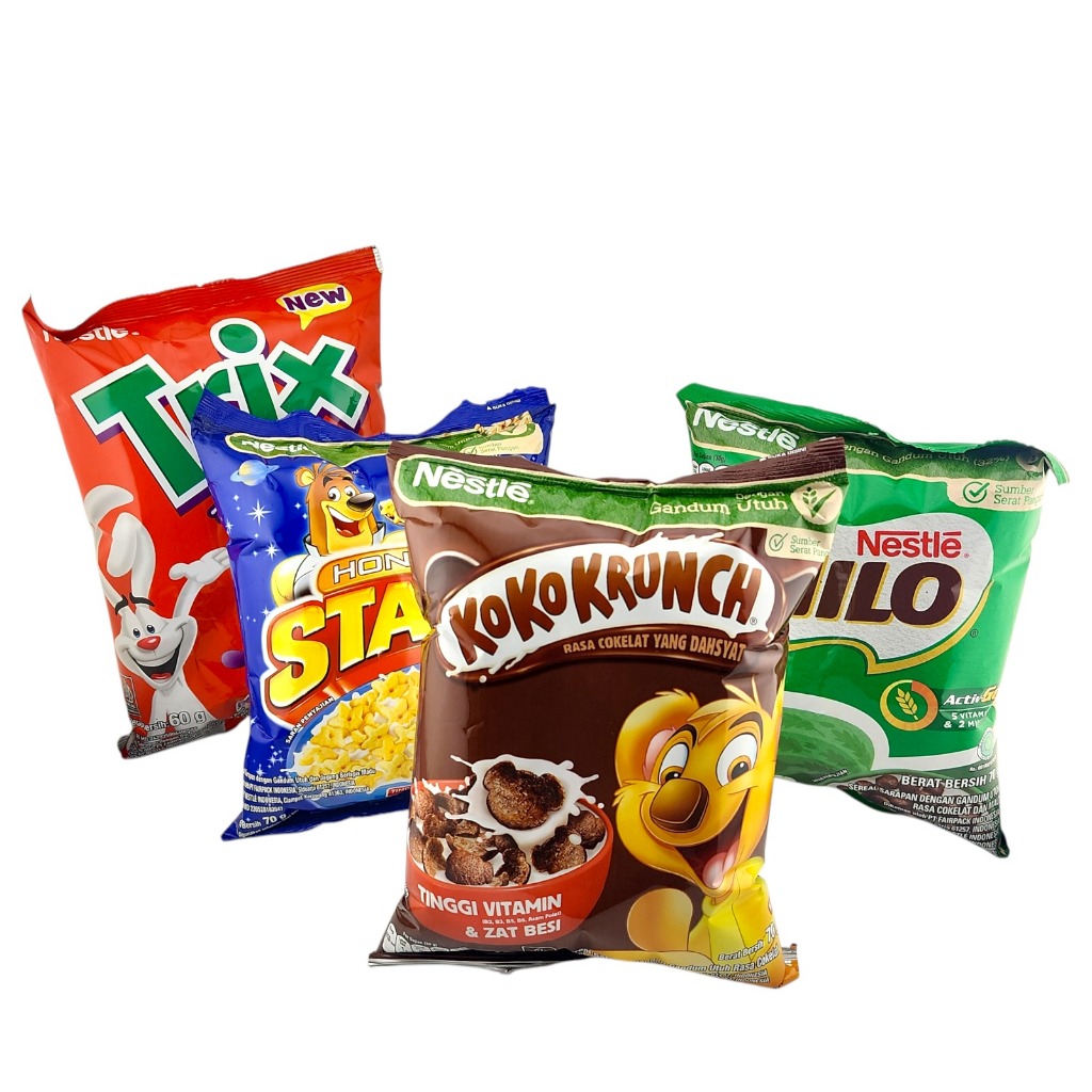 

Nestle Sereal Honey Stars, Milo, Kokokrunch, Corn Flakes - 70 Gram