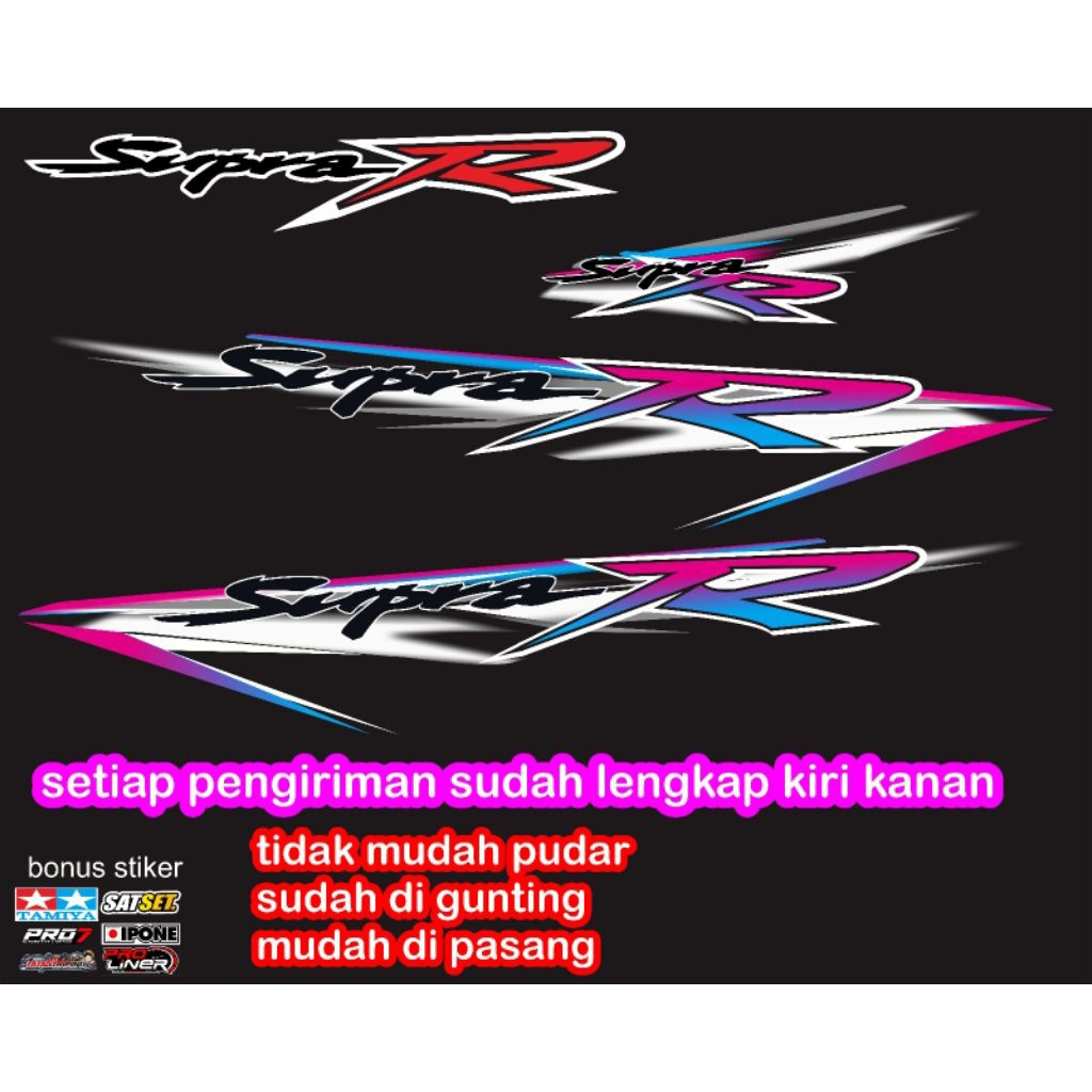 striping stiker Supra x 100 Supra fit lama wave 100
