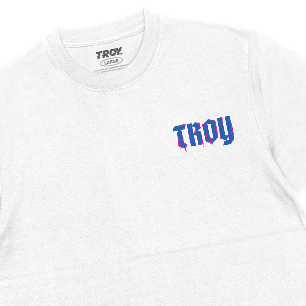 Troy Company Tshirt White Hologlow Owl - Kaos Putih Lengan Pendek MT 3260