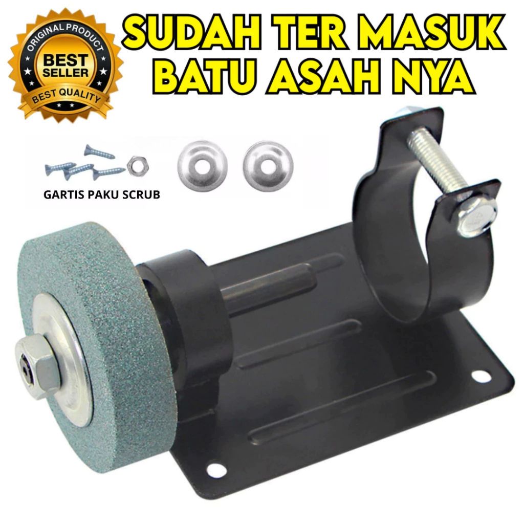Dudukan bor tangan jadi gerinda stand holder bor portable FREE Batu Asah Gerinda 3 Inch Poles Mini G