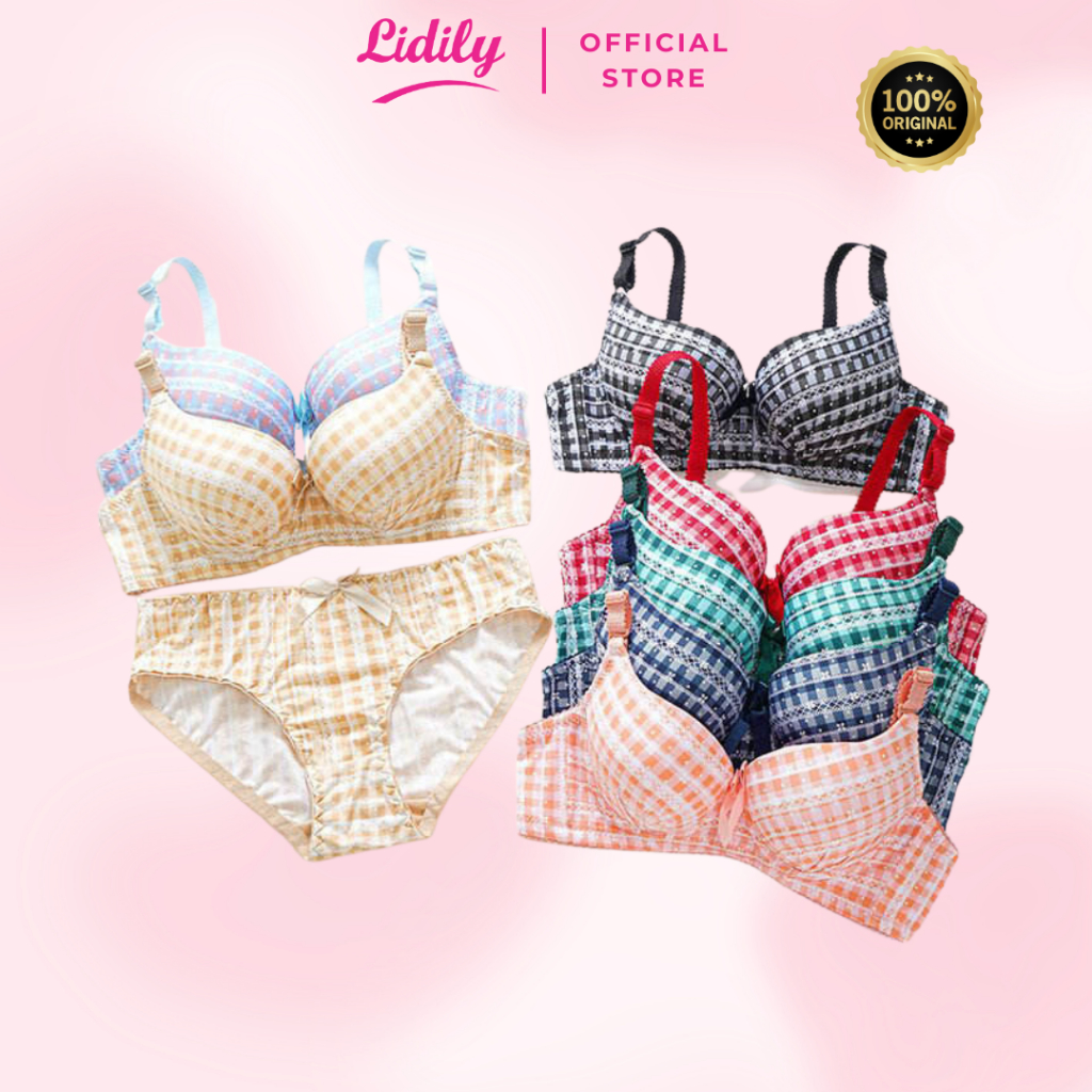 Lidily - Setelan ( Bra + Celana Dalam ) Wanita Lingerie Sexy Kawat BH CD | GIFT WEDDING Seserahan BH