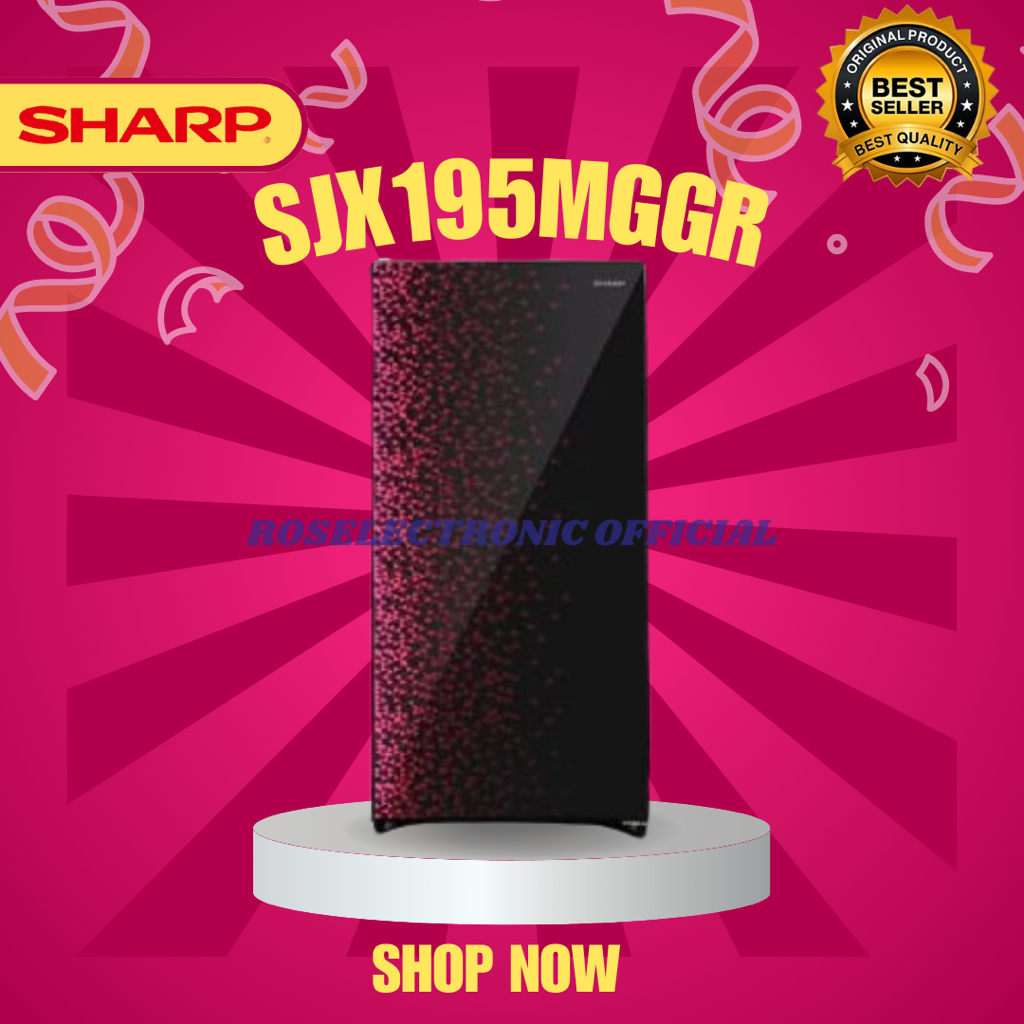 KULKAS 1 SHARP PINTU SJX195MGGR 128L/SJX-195MGGR/SJX-195-MGGR/SJX 195MGGR/ORIGINAL BERGARANSI RESMI