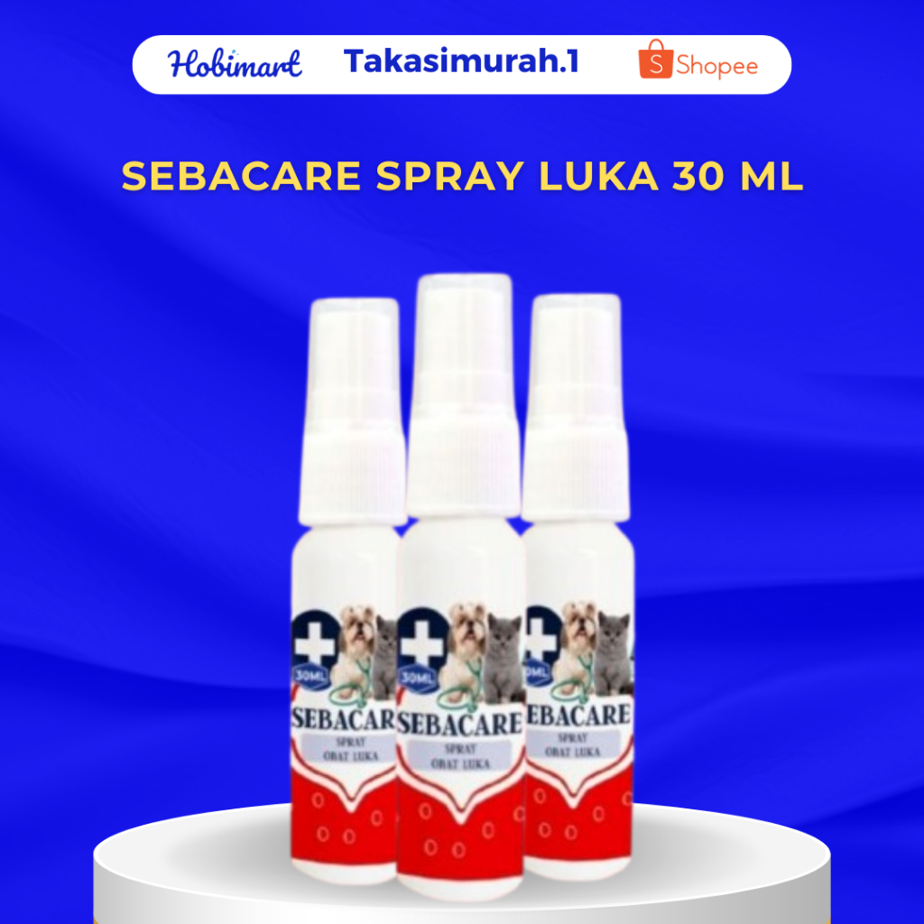 SEBACARE Obat Spray Kucing Luka Basah Bakar Koreng / Obat Luka Kucing Anjing 30ml