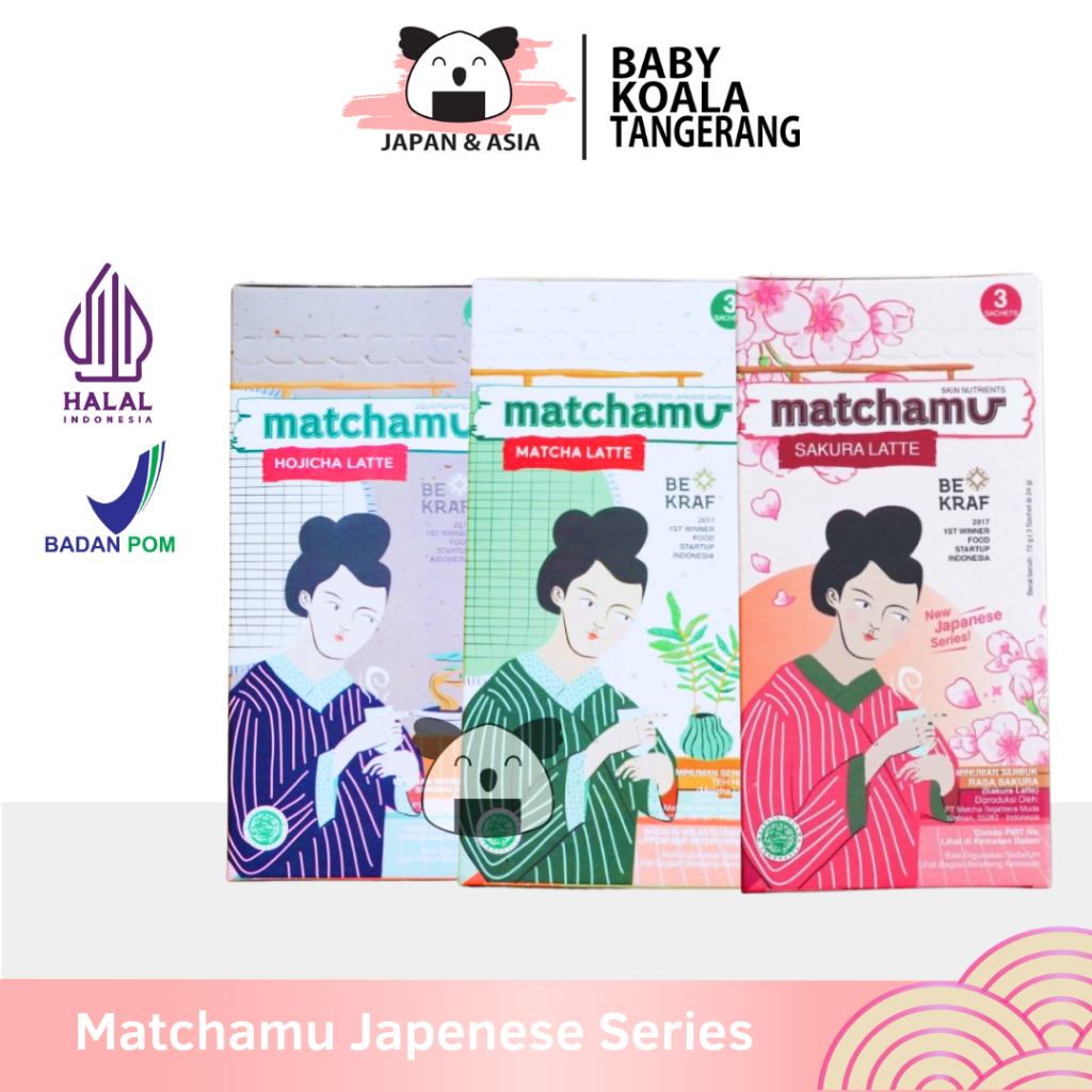 

MATCHAMU Latte Japanese Series Halal | Sakura Matcha Hojicha -BKT