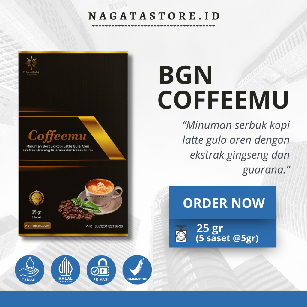 

Kopi Gingseng Bantu Tingkatkan Stamina Pria Secara Maksimal Original Aman & Halal - BGN COFFEEMU