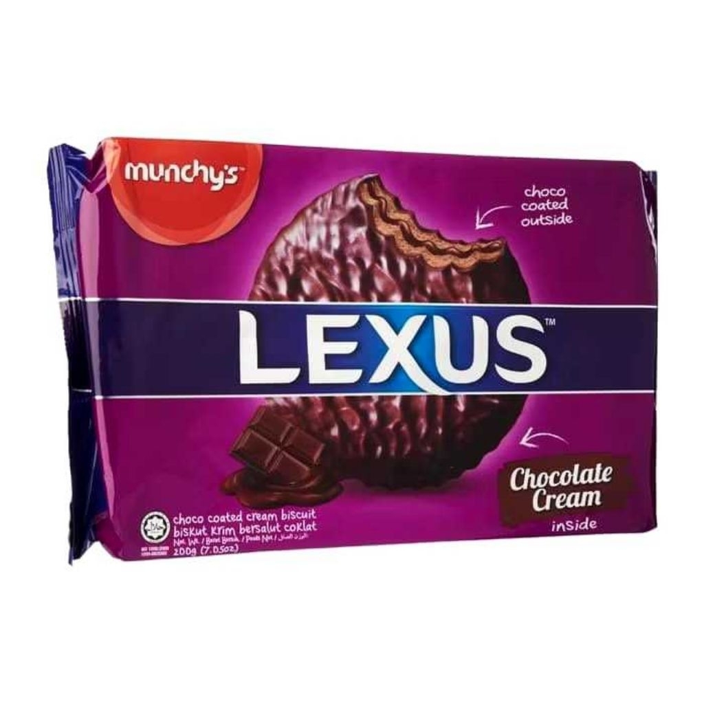 

Munchys Lexus biscuit /Munchy's Biskuit Lexus Cheese Cream/Lemon Cream /Peanut Butter /lychee cream/Coklat Cream 190gr
