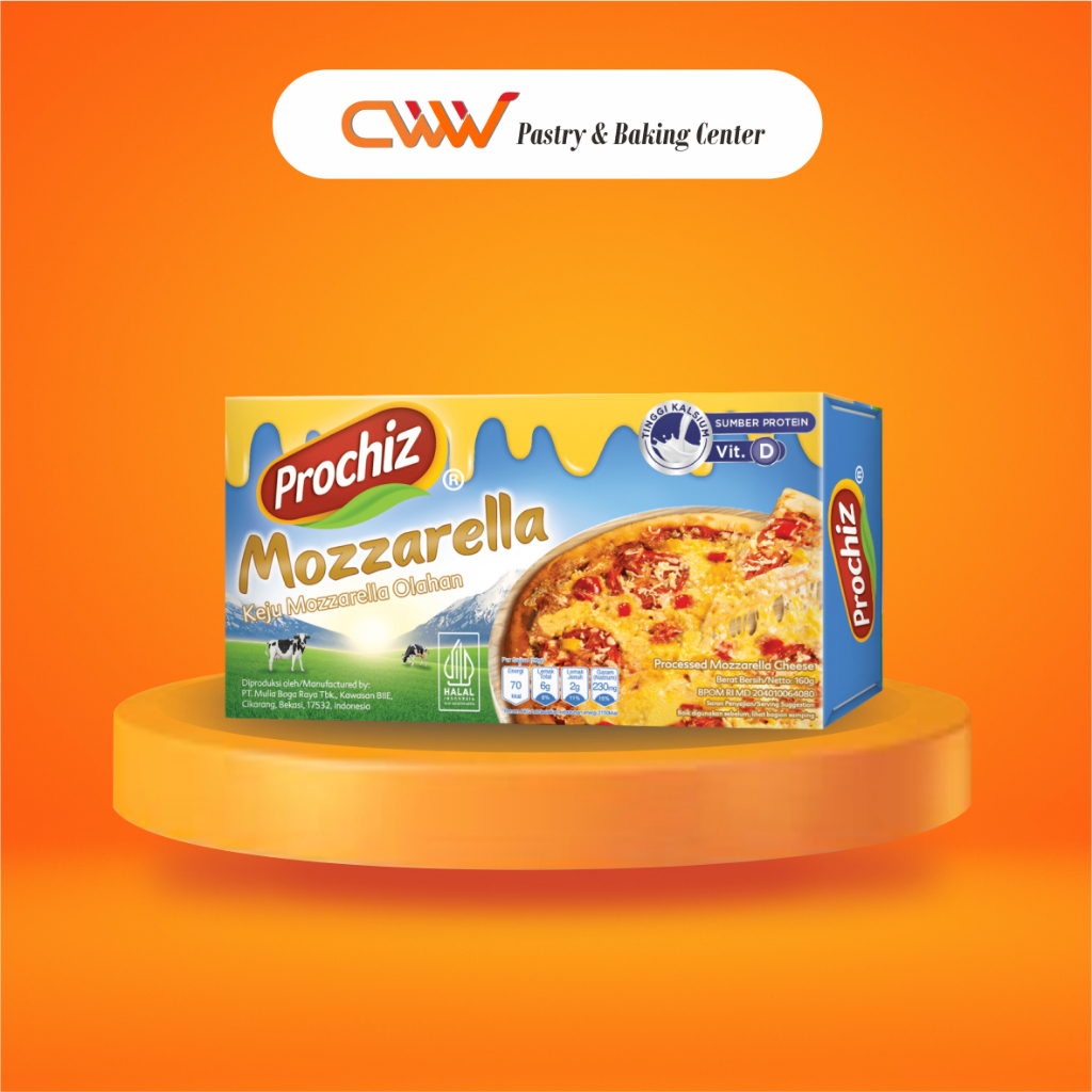 

Prochiz Mozzarella 160g Keju Cheese Viral Cepat Meleleh Topping Filling Isian Makanan Panggang