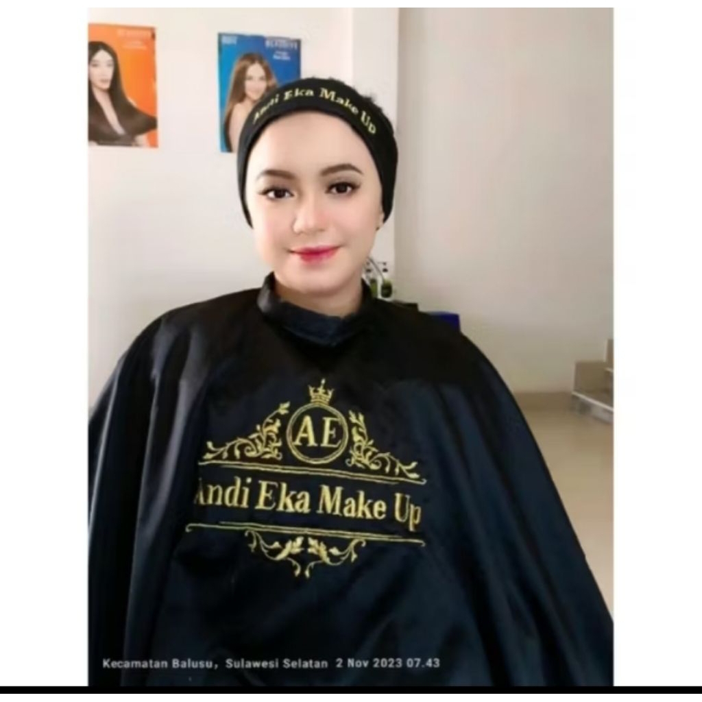 Apron Makeup Pengantin/ Cape Makeup/ Free Logo Salon
