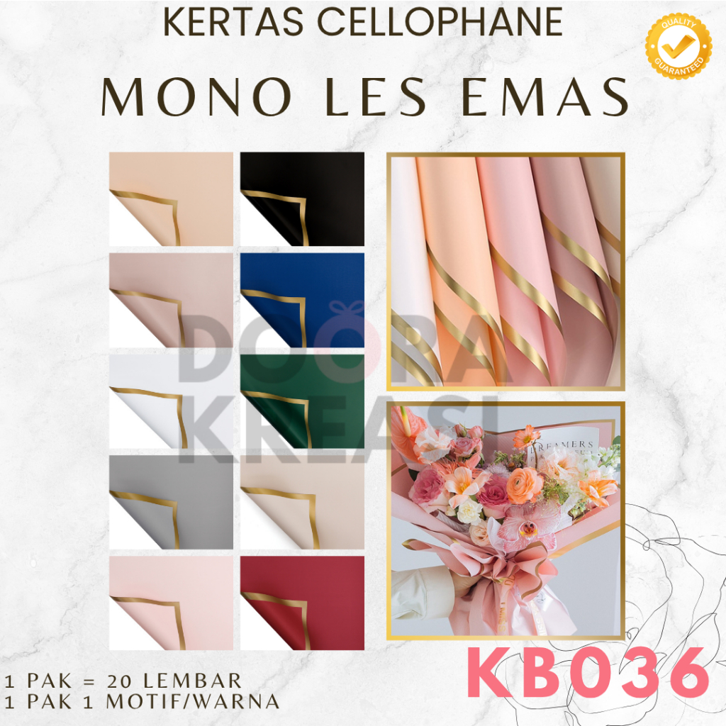 

Kertas Cellophane Buket Bunga Mono Solid Les Emas [Ecer]