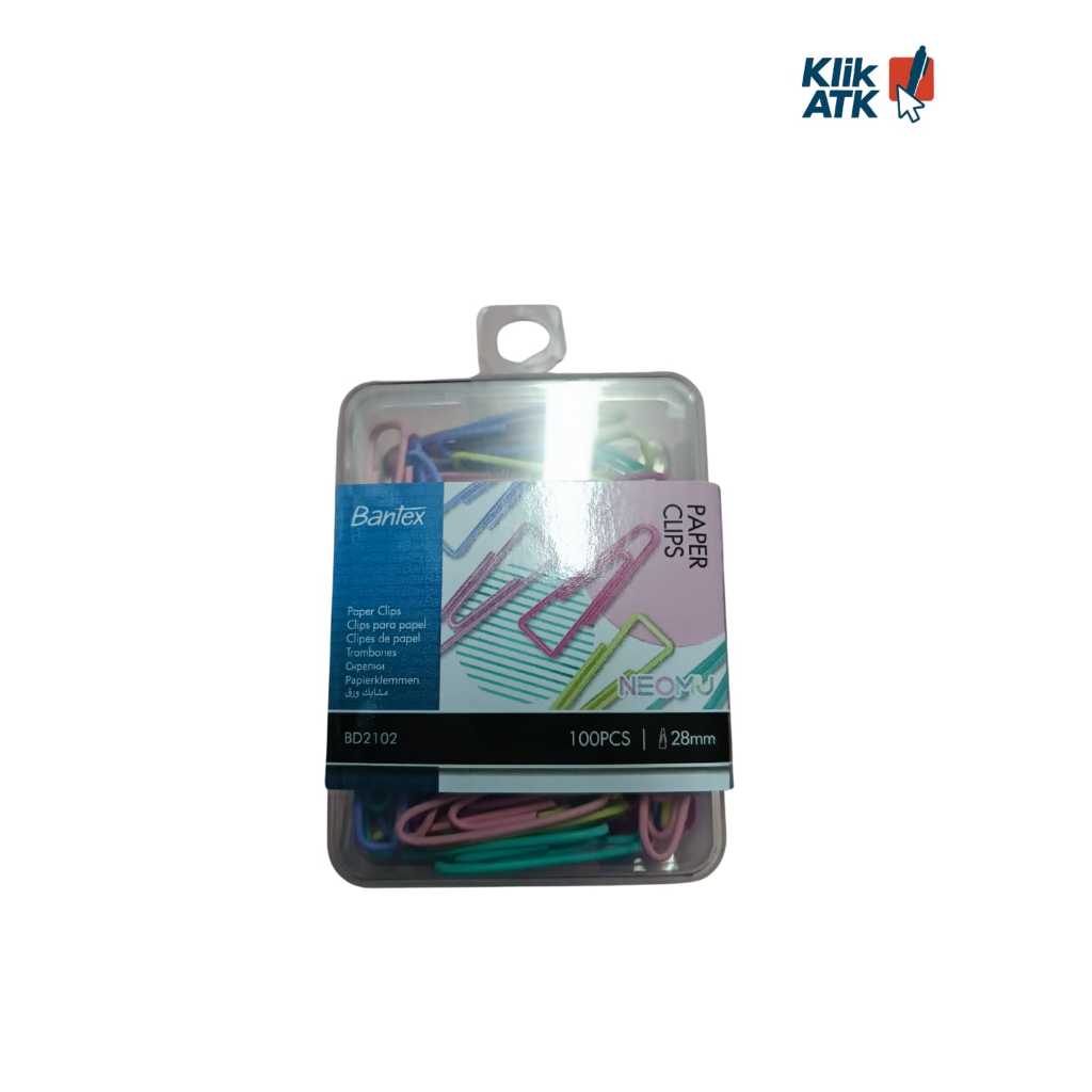 

Paper Clip Warna Bantex BD2102, 28mm isi 100 pcs - Per Pack