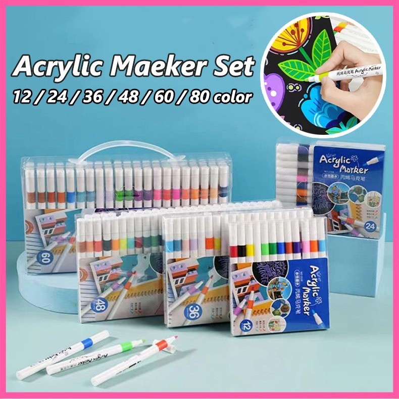 

Set Spidol Akrilik Warna-warni 12–80 pcs | Tahan Air, Warna Cerah, Cocok untuk Seni & Hobi Kreatif