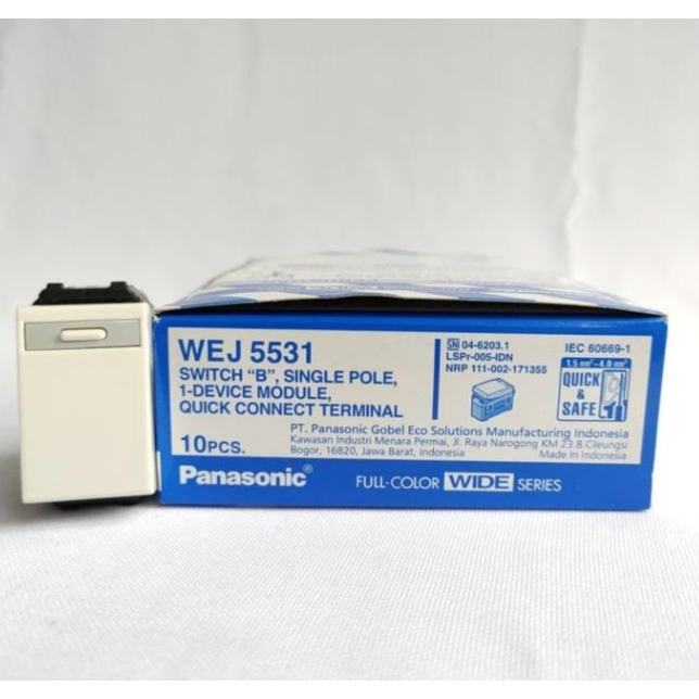 Isi Engkel Panasonic Wide Series Brown WEJ5531MAE / Gold WEJ5531MYZ / Putih WEJ5531 / Silver WEJ5531