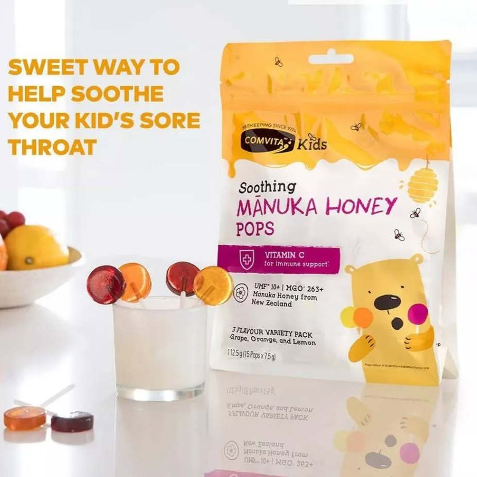 

Comvita Kids Soothing Manuka Honey Pops Vitamin C UMF10+ / MGO 263+ 15 Pops