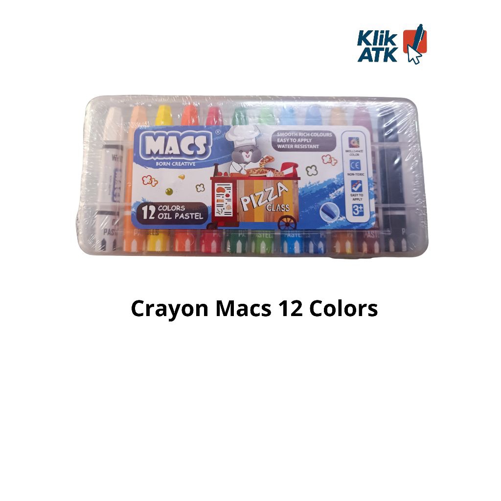 

Crayon Krayon Silky oil Pastels Macs 12 Colours / Warna