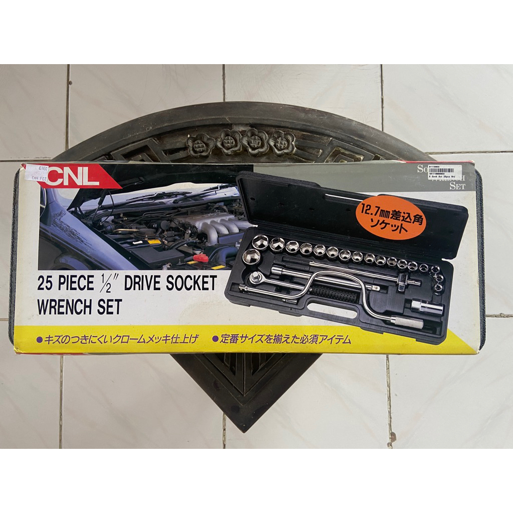Kunci Shock Set - Mata Shock 25 PCS 10-32mm 6PT Merk CNL TAIWAN Drive Socket 1/2 / 12,7MM Original
