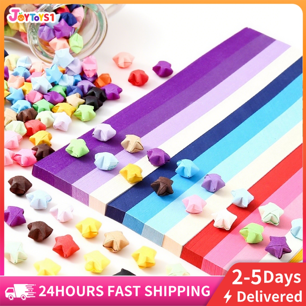 

JOYTOYS1 540PCS Lucky Star Kertas Origami Bintang Diy Berwarna Star Paper Craft Handmade(24CM)