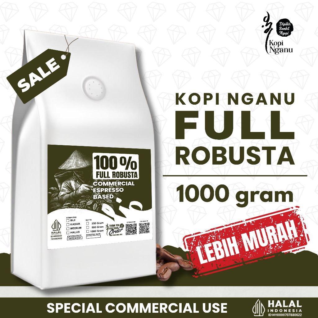 

Kopi Robusta Komersial Murah 1 Kg Bubuk Biji Cocok untuk Kafe & Rumahan