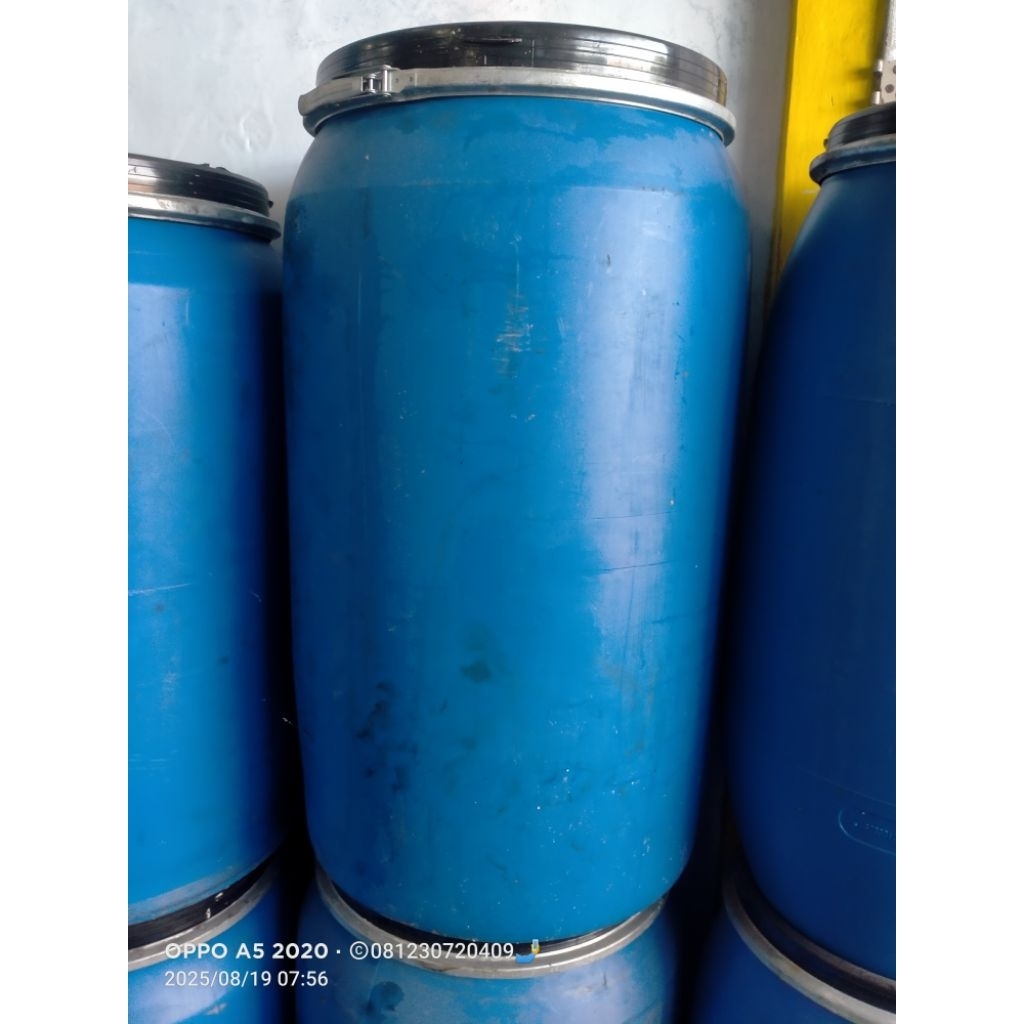 drum plastik fermentasi 250liter jumbo,komplit,clem,tutup